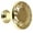 Polished Brass, variant on Ornate Round Knob, 1.25" H x 1.25" W x 1" D, Antique English Matte