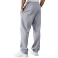 thumbnail image 4 of Resicozy Men Jogger Yoga Sweatpants Casual Athletic Elastic Waist Pants Open Bottom Trouser Straight Leg Pants with Pockets Light Gray S, 4 of 7