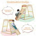 thumbnail image 6 of Costway 6-in-1 Wood Jungle Gym Montessori Climbing Play Set with Double-sided Ramp Colorful, 6 of 9