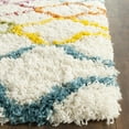 thumbnail image 3 of SAFAVIEH Keeleigh Geometric Quatrefoil Kids Shag Runner Rug, Ivory/Multi, 2'3" x 5', 3 of 6