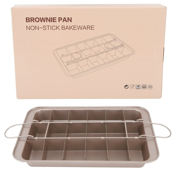 Bandeja para hornear brownies, de acero inoxidable, resistente a las manchas, con base sólida y gruesa, molde cuadrado para hornear pan y magdalenas.