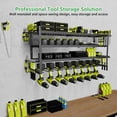 thumbnail image 2 of Jhsomdr Power Tool Organizer Wall Mount Heavy Duty 8 Drill Holder Storage Rack 4 Layer Metal Garage Tool Organizers Utility Racks Shelf with Screwdriver/Plier/Hammer Holder, 2 of 9