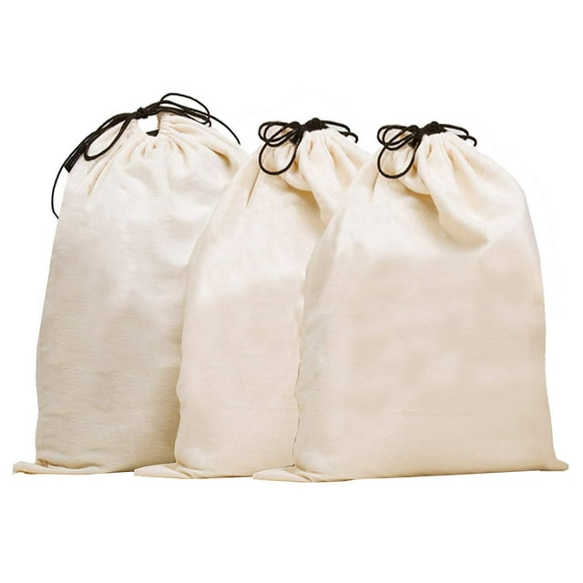 Set de 3 bolsas de almacenamiento MISSLO de algodón a prueba de polvo, tamaño XL, 64 x 48 cm