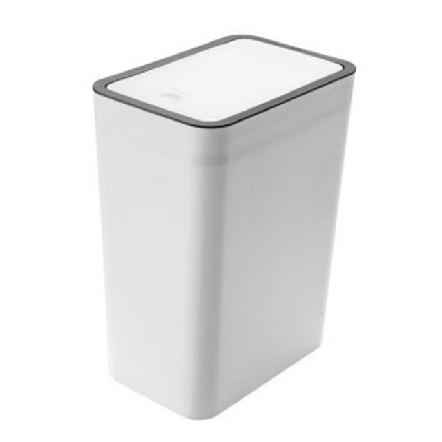 Household Garbage Cans Sealed Large Capacity Odorless With Press Top Plastic Trash Bin For Home Kitchen Living Room Bathroom