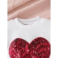 thumbnail image 4 of 4T Baby Girls Clothes 4T Girls Pant Set Toddler Girls Long Sleeve Crew Neck Top Pants 2PCS Girls Clothing Set White, 4 of 7