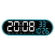 thumbnail image 4 of Reloj de pared LED Reloj de escritorio Adultos Regalo silencioso Reloj despertador multifuncional Control remoto para dormitorio Sala Azul Macarena Despertador, 4 of 8