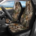thumbnail image 3 of Pzuqiu Woodland Camouflage Pattern Car Seat Covers 3 Pieces, Front and Rear Seat Cover Set Polyester Interior Accessories Full Set for Truck Trucks most Cars, 3 of 10