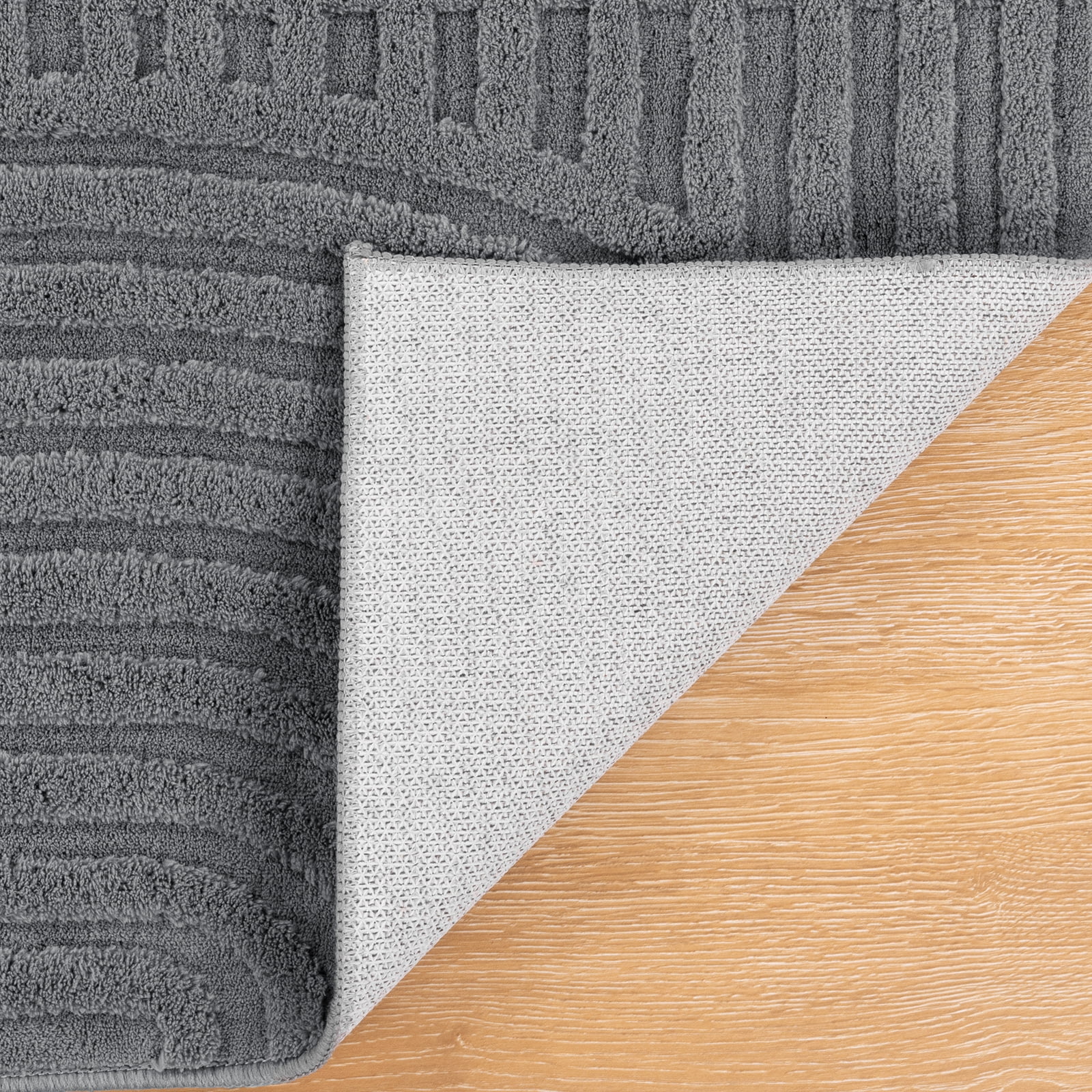 8'x 10' Area Rugs Soft Cozy Fluffy Arch Pattern High-Low Pile Large Non Slip Washable Modern Geometric Rug Scandinavian Minimalist Carpet for Living Room Bedroom Dining Room