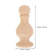 thumbnail image 3 of Miangastore Embout de Tringle à Rideau en Bois Beige Design de Meubles 1Ensemble, 3 of 8