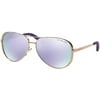 Michael Kors MK5004 CHELSEA Aviator 10034V 59M Rose Gold-Tone/Purple Mirror Sunglasses For Women +FREE Complimentary Eyewear Care Kit