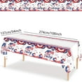 thumbnail image 3 of TOPRenddon Independence Day Tablecloth for Outdoor Picnics, BBQs, and July 4th Celebrations – Spill-Proof Disposable PE Table Cover (4.5x9ft, Red/White/Blue), 3 of 3
