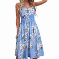 thumbnail image 3 of Elegante Vestido Casual Impreso De Cuello En V Para Mujeres Talla Única, 3 of 7