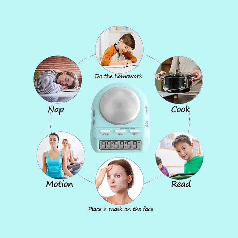 HOT SALE Digital Kitchen Timer With 100 Hour Clock Count Down For Kid  Teacher Cook,45° Display LCD&Security Lock,Time Management