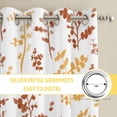 thumbnail image 6 of Orange Botanical Kitchen Curtains Window Panels, Watercolor Spring Floral Summer Leaf Insulated Window Treatment Curtain, Grommet Curtains for Bedroom/Living Room/Bathroom, 2 Piece 42"Wx84"L, 6 of 8