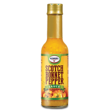 Kendel Scotch Bonnet Hot Pepper Sauce, Case of 24, 5oz per bottle