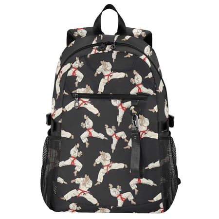 ALAZA Karate Pattern School Backpack Travel Laptop Bag College Bookbag Casual Daypack for Women Men