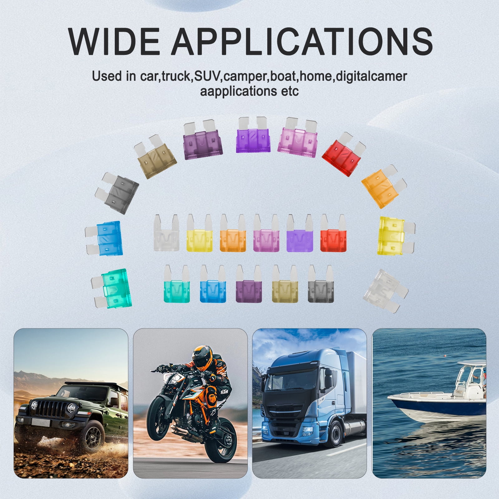 SLUMLOVE 1322 Pcs Car Fuse Assortment Kit, 680PCS Mini Blade Fuses + 520 Standard Automotive Fuses + 132 Micro + Puller, RV/Camper/Truck/Motorcycle/Yacht Essentials (2A 3A 5A 7.5A 10A 15A 20A 25A 30A