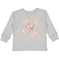 thumbnail image 3 of Inktastic Llama Rose Flower Wreath Girls Long Sleeve Toddler T-Shirt, 3 of 5