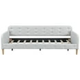 thumbnail image 6 of Harper & Bright Designs Twin Size Upholstered Daybed with Button Tufted Backrest, Linen Sofa Bed with 4 Support Legs, Beige, 6 of 9