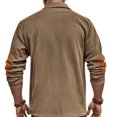 thumbnail image 5 of ZVAVZ Corduroy Polos Shirts for Men Textured Long Sleeve Golf Shirt Business Casual Work Collared Tops Brown S, 5 of 7