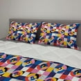 thumbnail image 2 of Geometric Comforter & Sham Bedding Set, Colorful Abstract Circles Formed of Curved Stripes in Continuous Pattern, 3 pcs Duvet Set Microfiber Filling Quilt, 5 Sizes, Multicolor, by Ambesonne, 2 of 4
