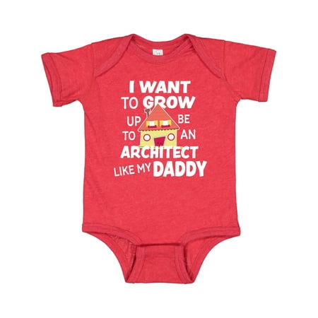 

Inktastic I Want To Grow up To Be An Architect Like My Daddy Gift Baby Boy or Baby Girl Bodysuit