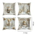 thumbnail image 2 of HUISZJ 4pcs Christmas Throw Pillow Covers, 18x18 Inch Exquisite Prints Soft Velvet Pillowcase,Christmas Theme Cushion Cases for Home Office Decor (A), 2 of 10