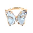 thumbnail image 4 of Butterfly Color Transparent Live Mouth Ring Female Ins Net Red Girl Fashion Ring, 4 of 8