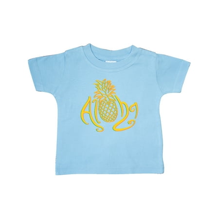 

Inktastic Aloha- with multicolor yellow pineapple Gift Baby Boy or Baby Girl T-Shirt