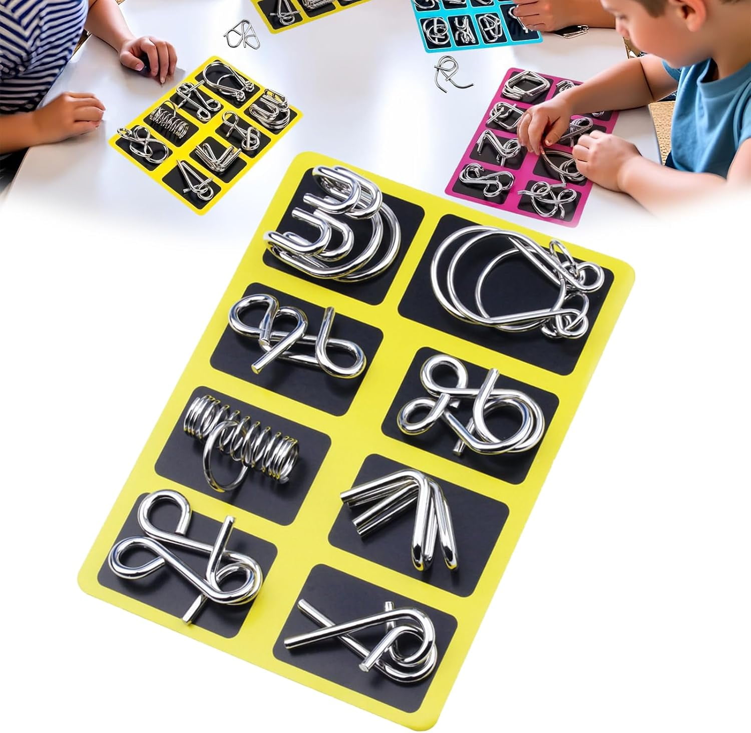 Project Genius True Genius Puzzle Set, 5 Brainteasers, Wood and