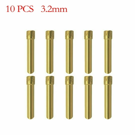 

GLFSIL 10pcs Welding Torch TIG Tungsten Electrode Wedge Stubby Collets Kit WP 17 18 26