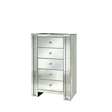 Acme Furniture Nysa Chest Of Drawers Mirrored Walmart Com