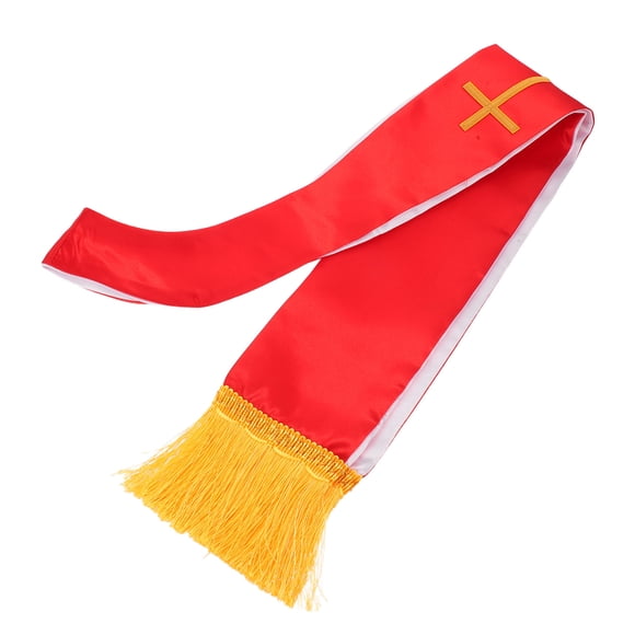 TABLETREANDS Baptism Church Stole Con Bordado Cruz Y Para Ceremonias Religiosas