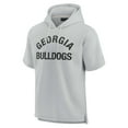 thumbnail image 2 of Unisex Fanatics Gray Georgia Bulldogs Elements Super Soft Fleece Short Sleeve Pullover Hoodie, 2 of 3