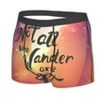 thumbnail image 2 of Wukai Not All Who Wander Are Lost Print Men’s Underwear Breathable Boxer Briefs,&nbsp;Moisture Wicking & Breathable-Small, 2 of 7