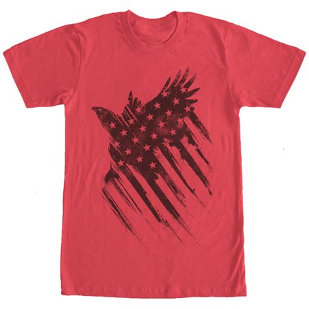 Men s Lost Gods American Flag Eagle Graphic Tee Red Large