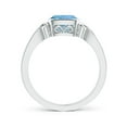 thumbnail image 2 of Angara Natural 0.88 Ct. Aquamarine Solitaire Ring in 14K White Gold for Women (Ring Size: 3), 2 of 12