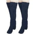 thumbnail image 2 of HUPOM 2 Pairs Socks for Women Summer Clearance Fashion Knee-High Soft Slipper Socks Navy, 2 of 6