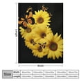 thumbnail image 4 of ONETECH  Sunflower Floral Blanket for Women Kids Girls Wife Sister Butterfly Yellow Flower Plush Throw Valentines Birthday Bedroom Bed Decor, 4 of 6