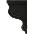 thumbnail image 2 of Ekena Millwork 3 3/8"W x 6 1/2"D x 10 1/2"H Boston Traditional Scroll Wood Vintage Decor Corbel, Black, 2 of 7