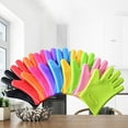 thumbnail image 3 of 1Pc Heart Pattern Anti-Slip Heat-Resistant Cooking Baking Oven Silicone Glove, 3 of 8