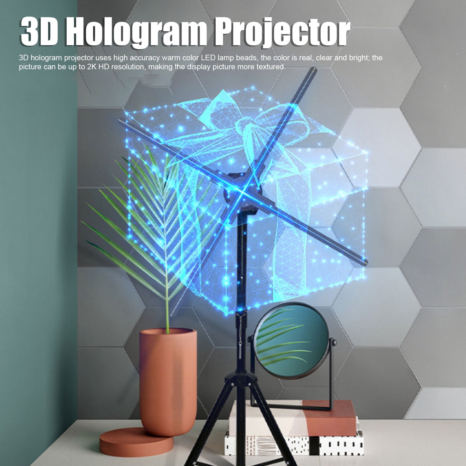 Ccdes 600 mm 3D Holographic Advertising Electric Household Fan