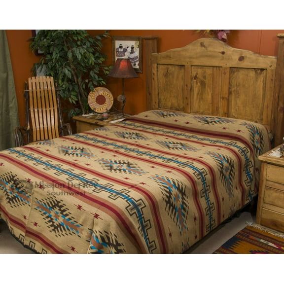 Mission Del Rey Southwest Decor Bedspread Queen -Isleta