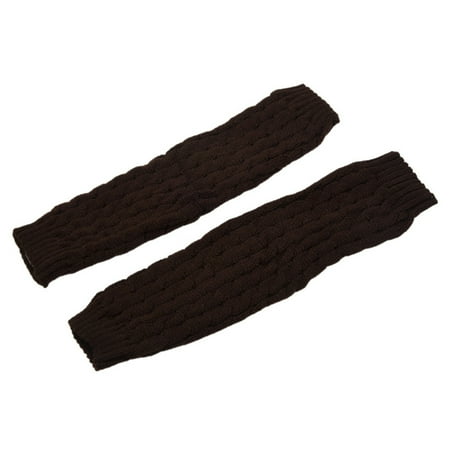

Giablole Coffee Chunky Cable Knitted Leg Ankle Leg Warmers Snug Ladies Girls Gift