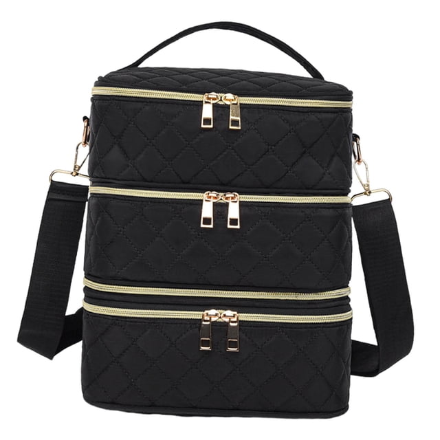 Bolsa organizadora de esmaltes de uñas de tela Oxford de 3 , versátil, para suministros profesionales, gran capacidad, accesorios de regalo con