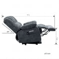 thumbnail image 2 of Comfort Stretch Chenille Fabric Power Lift Recliner Chair with Massage and USB Ports, 2 of 9