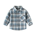 thumbnail image 2 of TOOYOU Boys Shirt Toddler Long Sleeve Casual Letter Prints Gentleman Tops Holiday Shirts T Shirt Size 3-4 Years Blue, 2 of 4