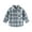 Blue#9527, variant on Toddler Infants Boys Polo Shirts Long Sleeve Buttons T Shirts For Kids Casual Plaid Breathable Loose Fit Cozy Childrens Dailywear