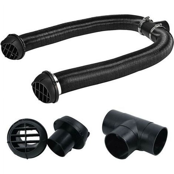 Abrazaderas de manguera de ventilación de salida de aire caliente con pieza en T para conducto de calefacción de 60 mm, accesorios de repuesto