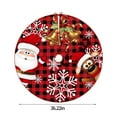 thumbnail image 3 of Dmlowu Christmas Tree Skirt - Wrink Proof Exquisite Xmas Tree Skirt for Holiday Party Christmas Decorations, Red Round Non Slip Christmas Tree Skirts, 35"/92cm, 3 of 6